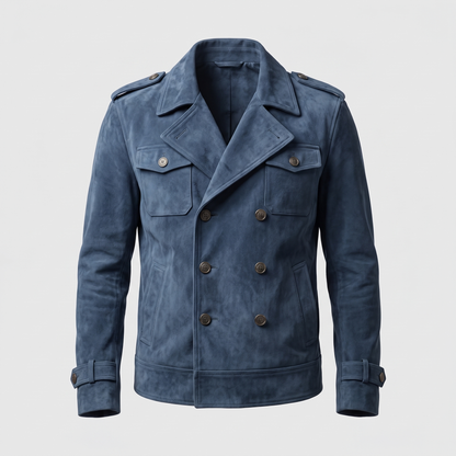 DOUBLE BREASTED SUEDE JACKET