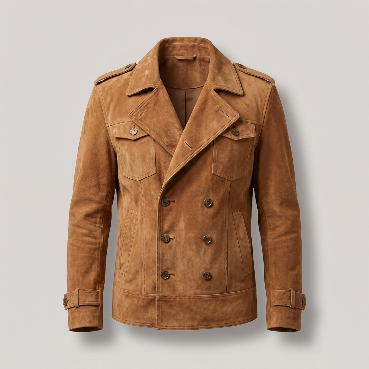 DOUBLE BREASTED SUEDE JACKET