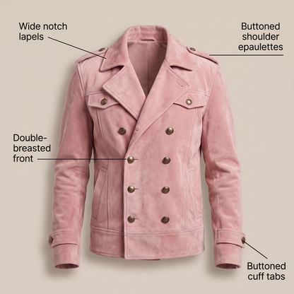 DOUBLE BREASTED SUEDE JACKET