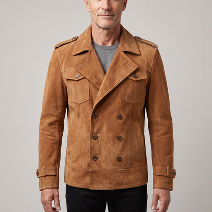 DOUBLE BREASTED SUEDE JACKET