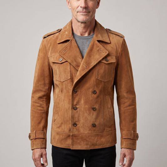 DOUBLE BREASTED SUEDE JACKET