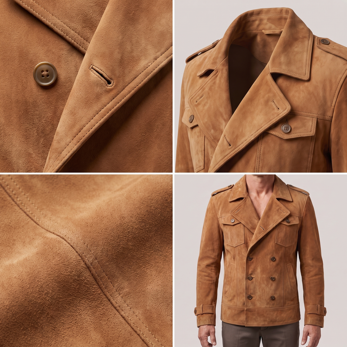 DOUBLE BREASTED SUEDE JACKET
