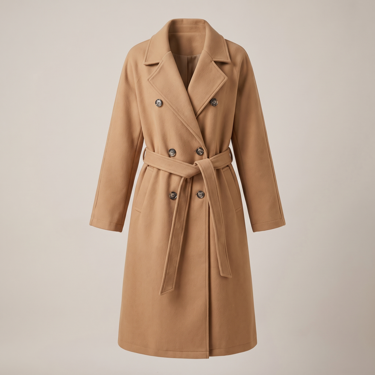 BELTED DOUBLE BREASTED COAT