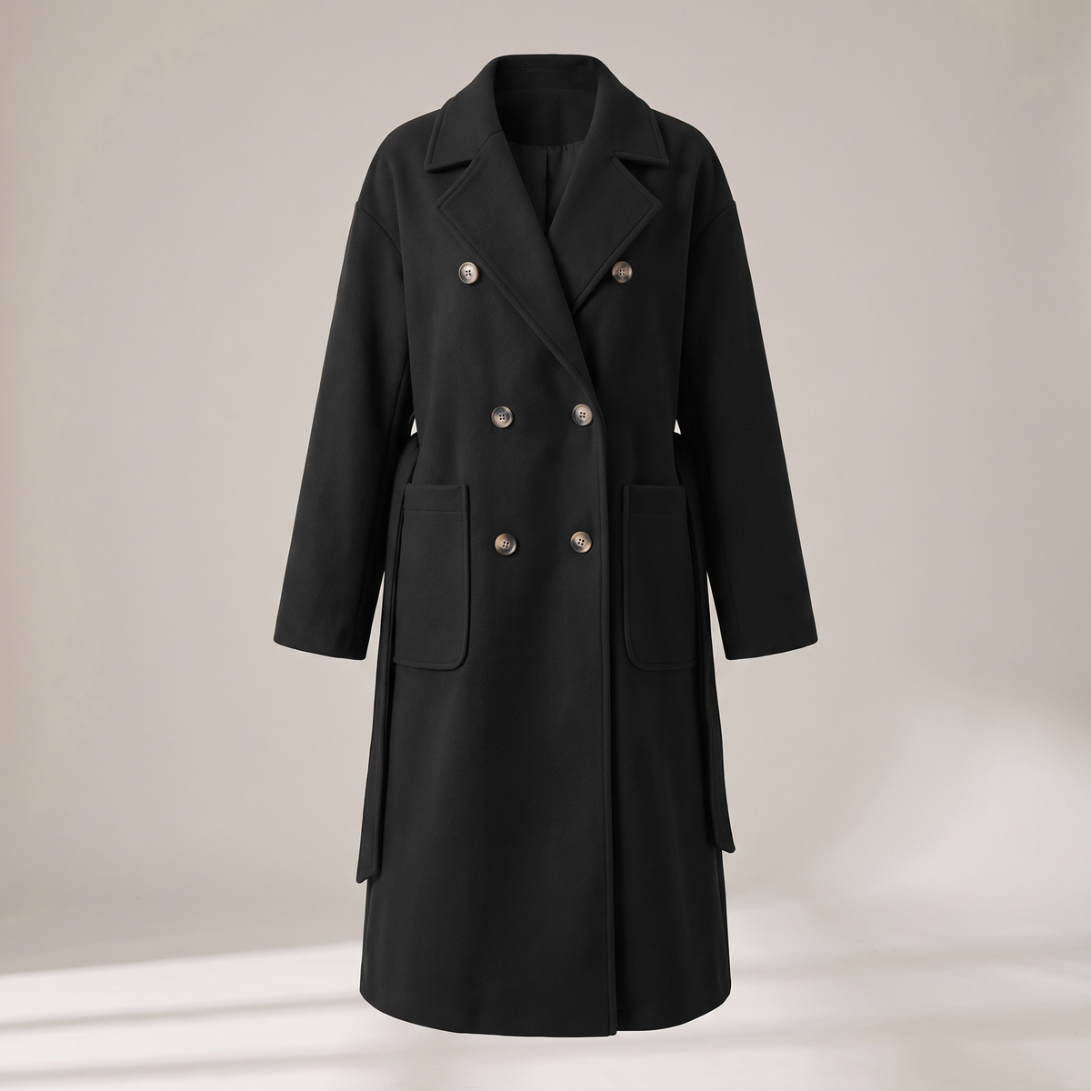 BELTED DOUBLE BREASTED COAT