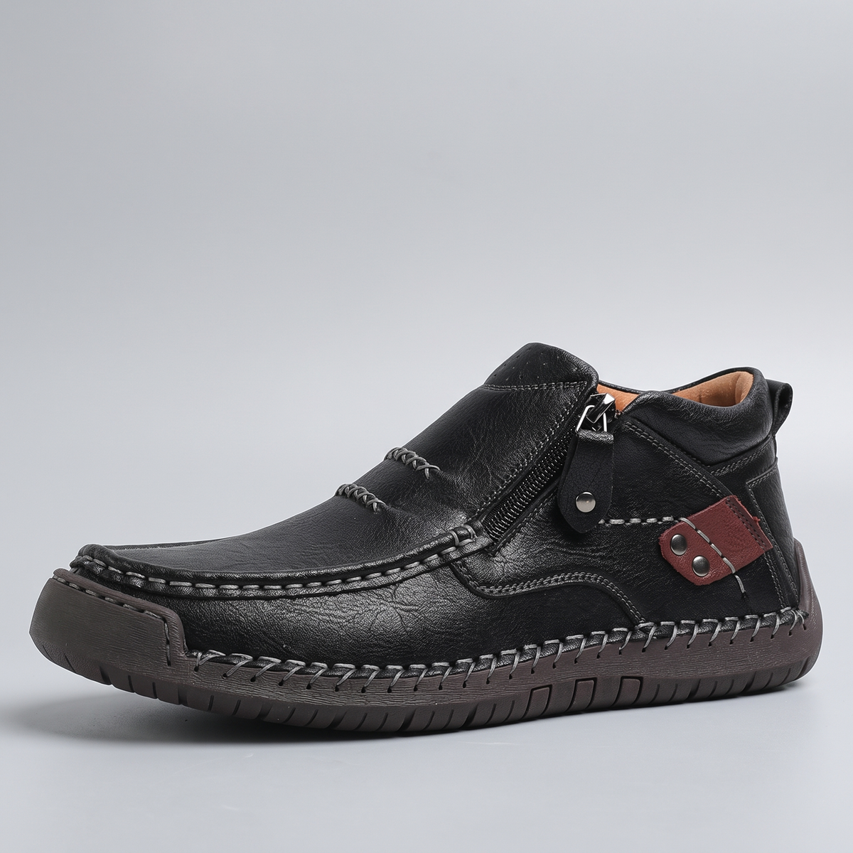 WIDE FIT LEATHER WALKING BOOTS