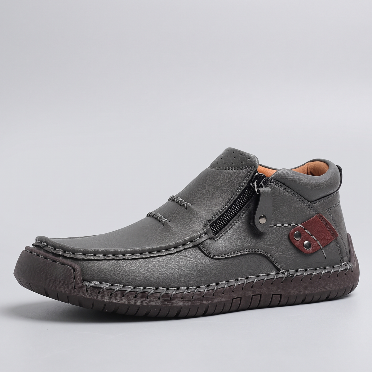 WIDE FIT LEATHER WALKING BOOTS