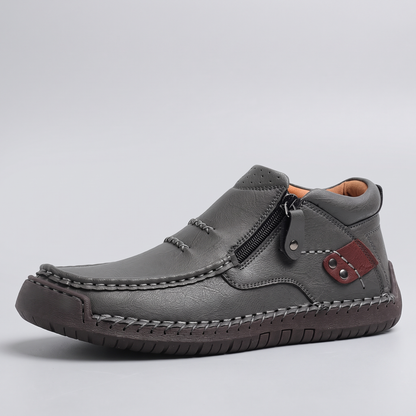 WIDE FIT LEATHER WALKING BOOTS