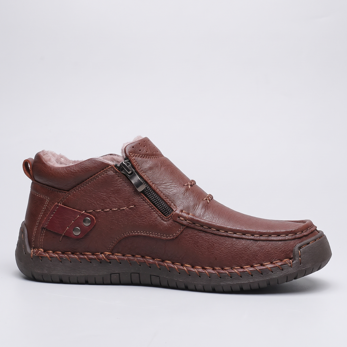 WIDE FIT LEATHER WALKING BOOTS