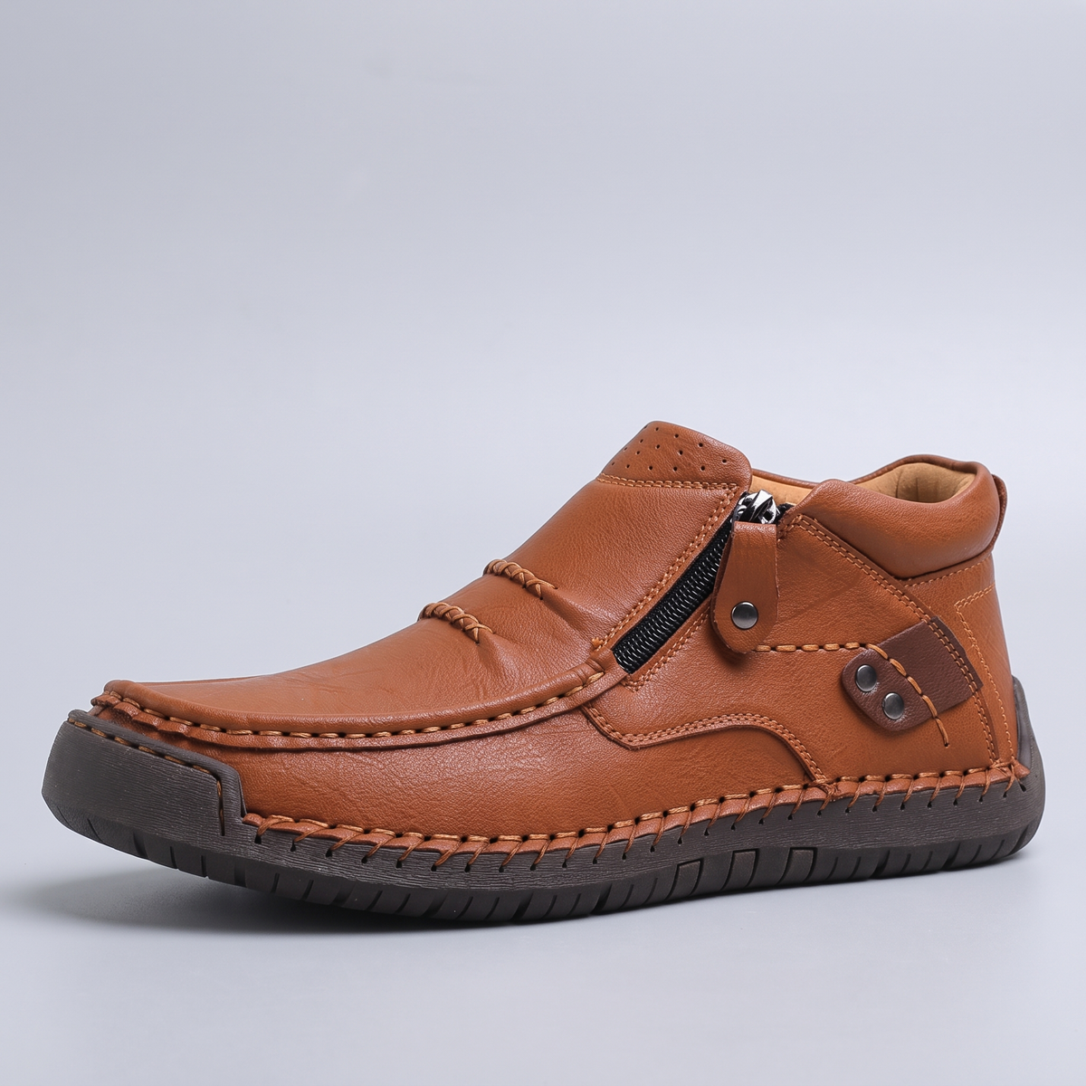 WIDE FIT LEATHER WALKING BOOTS