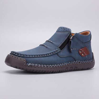 WIDE FIT LEATHER WALKING BOOTS