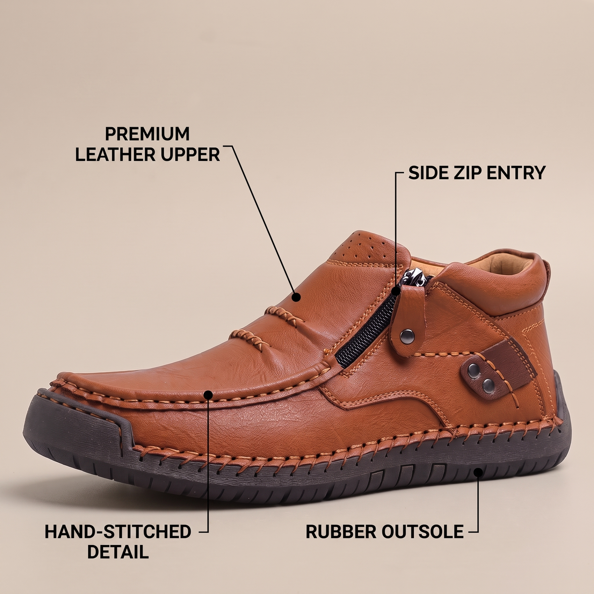 WIDE FIT LEATHER WALKING BOOTS