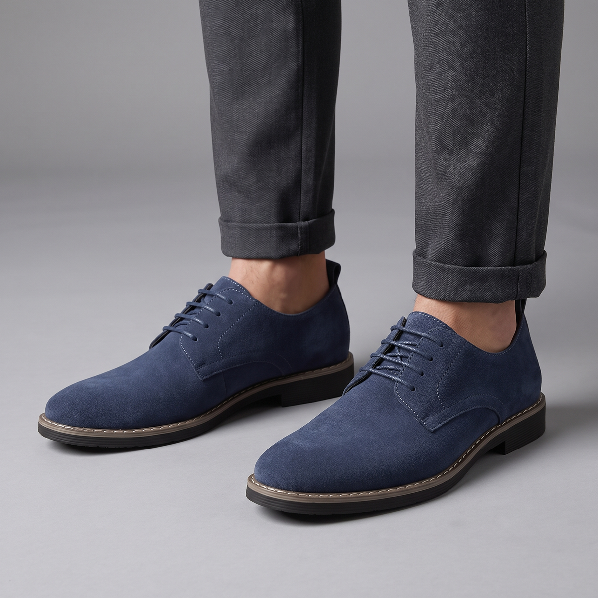 SUEDE DERBY WALKING SHOES