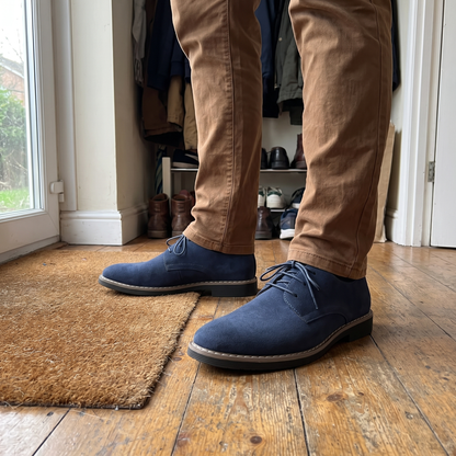 SUEDE DERBY WALKING SHOES