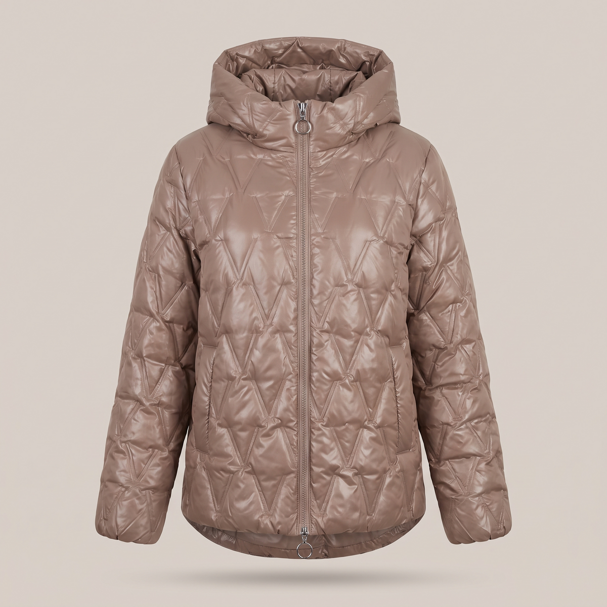DIAMOND PATCH HOODED JACKET
