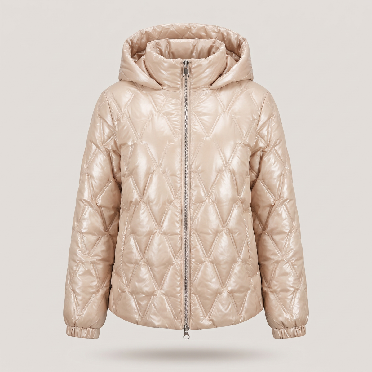 DIAMOND PATCH HOODED JACKET