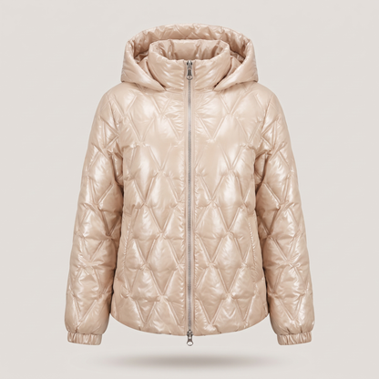 DIAMOND PATCH HOODED JACKET