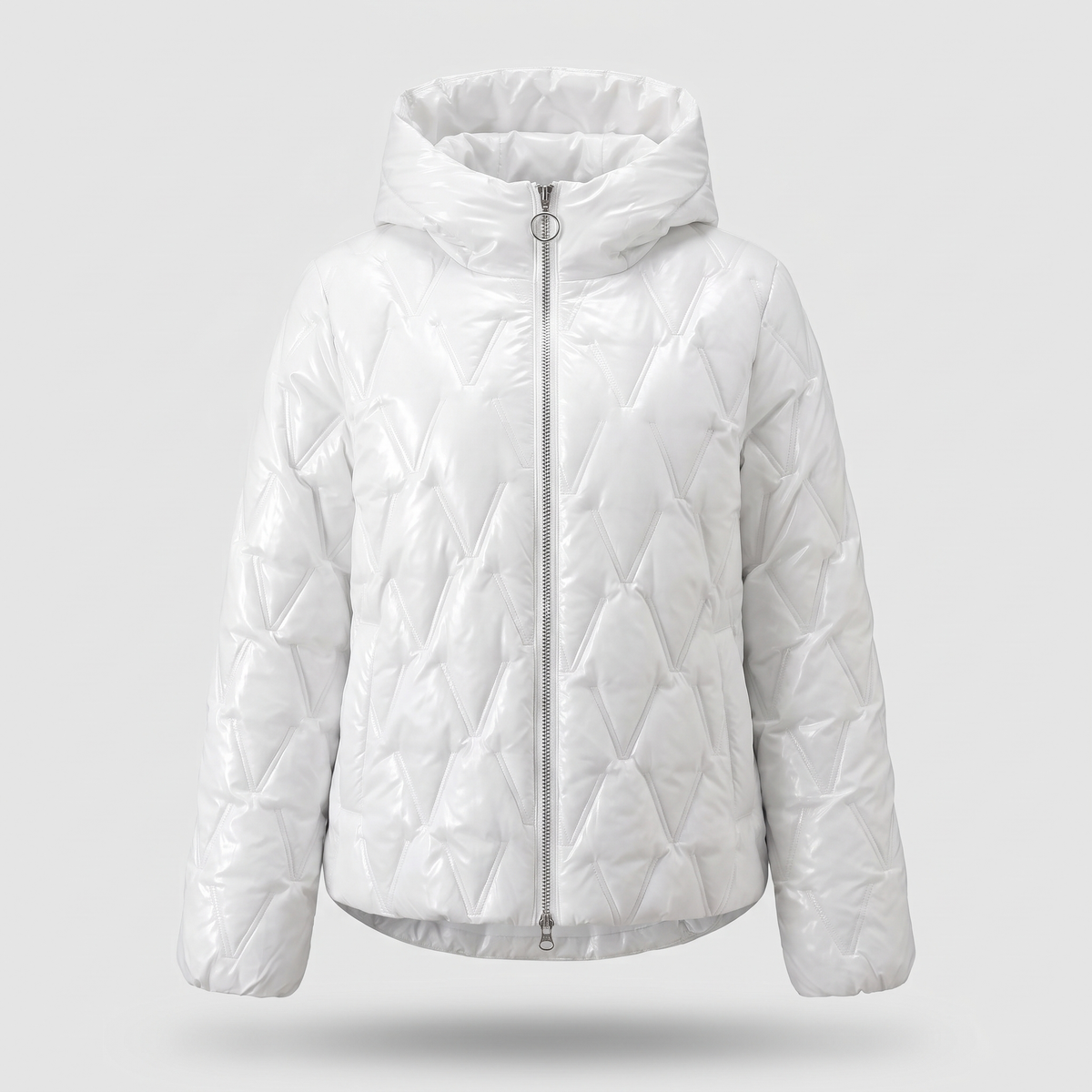 DIAMOND PATCH HOODED JACKET