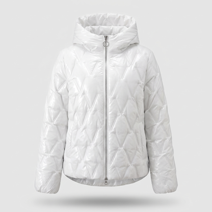 DIAMOND PATCH HOODED JACKET