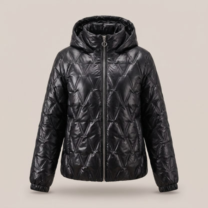 DIAMOND PATCH HOODED JACKET