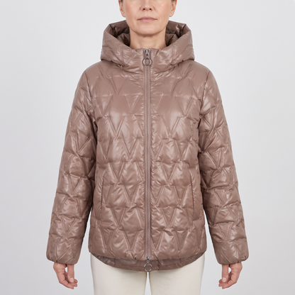 DIAMOND PATCH HOODED JACKET