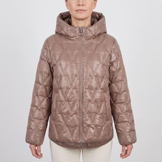 DIAMOND PATCH HOODED JACKET