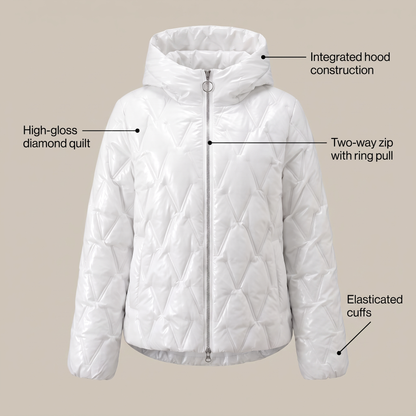 DIAMOND PATCH HOODED JACKET