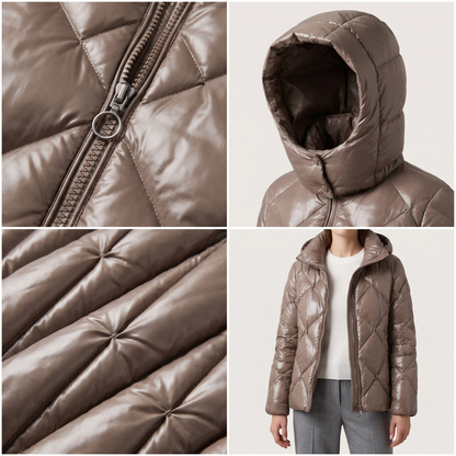 DIAMOND PATCH HOODED JACKET
