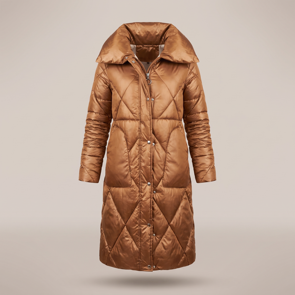 LONGLINE QUILTED WINTER COAT