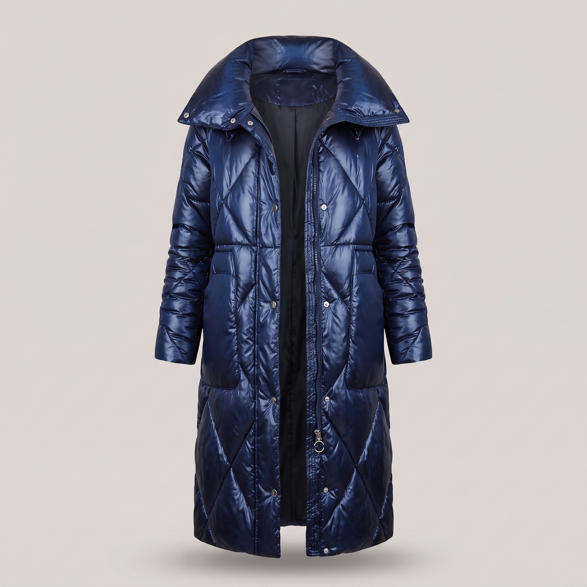 LONGLINE QUILTED WINTER COAT