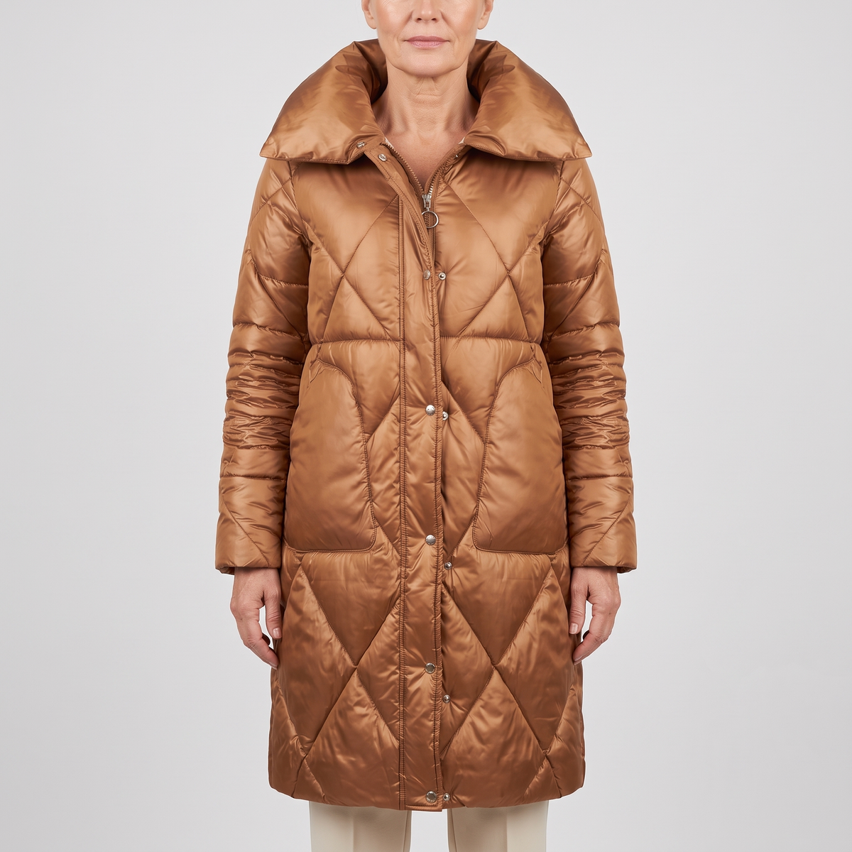 LONGLINE QUILTED WINTER COAT