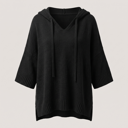 DRAPED HOODED JUMPER