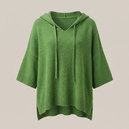 DRAPED HOODED JUMPER