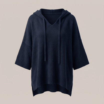 DRAPED HOODED JUMPER