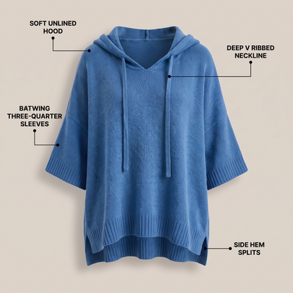 DRAPED HOODED JUMPER