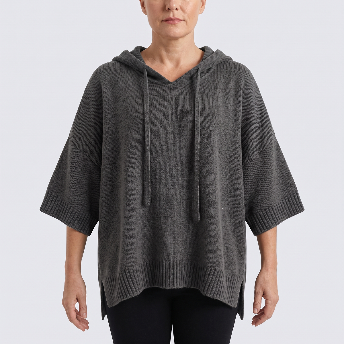 DRAPED HOODED JUMPER