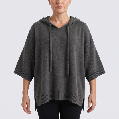 DRAPED HOODED JUMPER