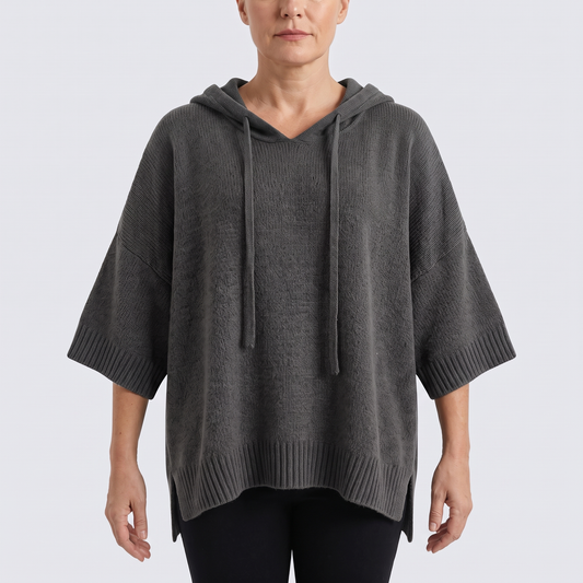 DRAPED HOODED JUMPER