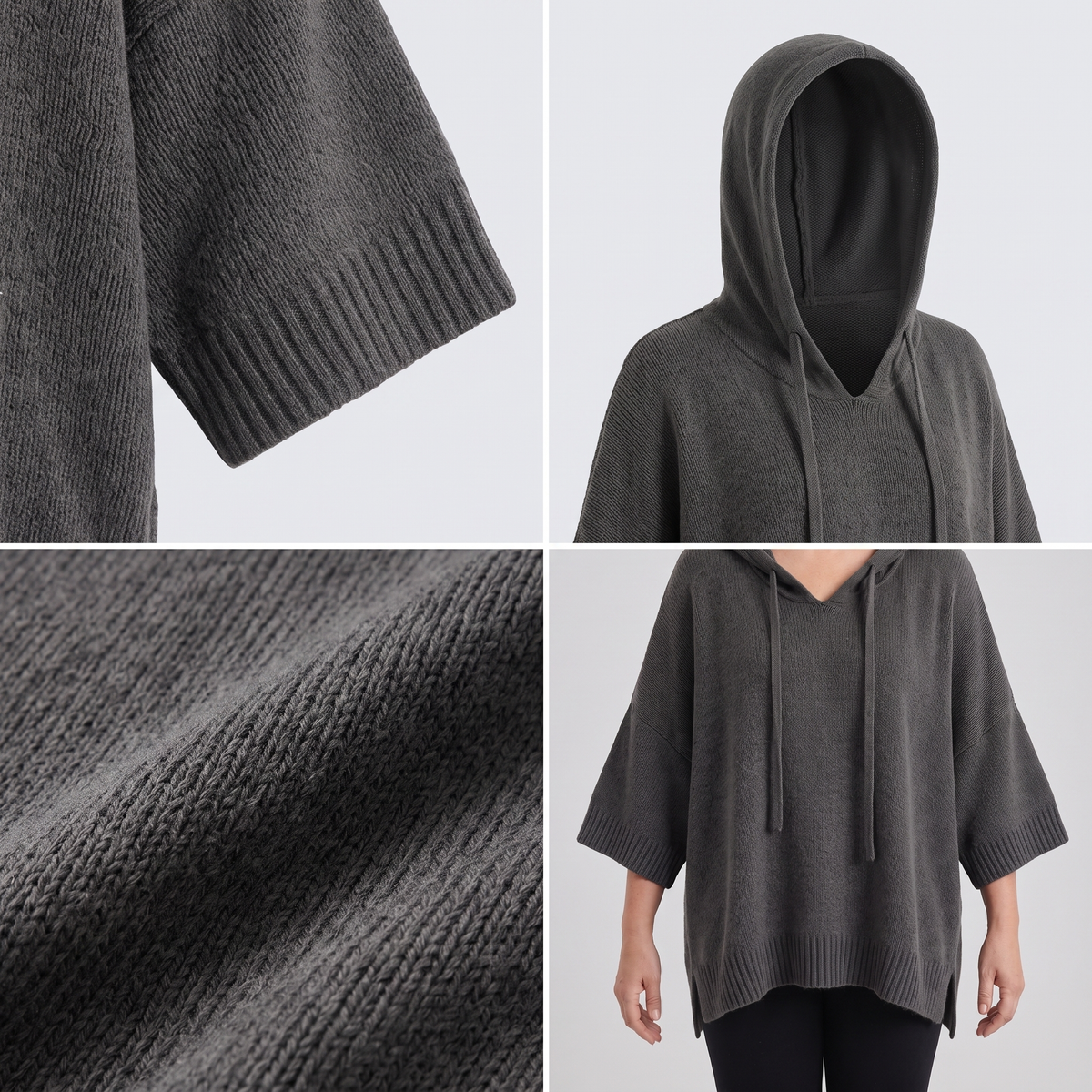 DRAPED HOODED JUMPER
