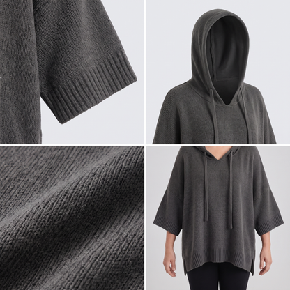 DRAPED HOODED JUMPER