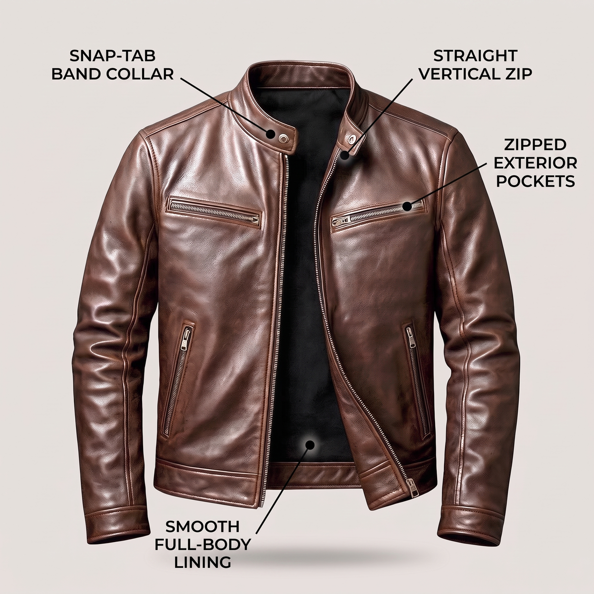 CAFE RACER LEATHER JACKET