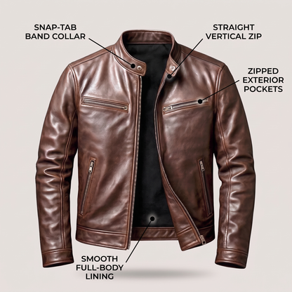 CAFE RACER LEATHER JACKET