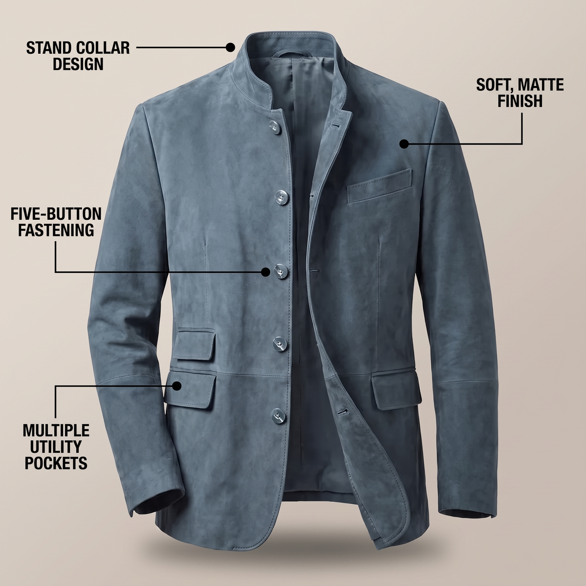 SLIM LINE SUEDE JACKET