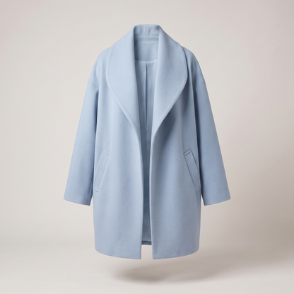 DRAPED LAPEL LONGLINE COAT