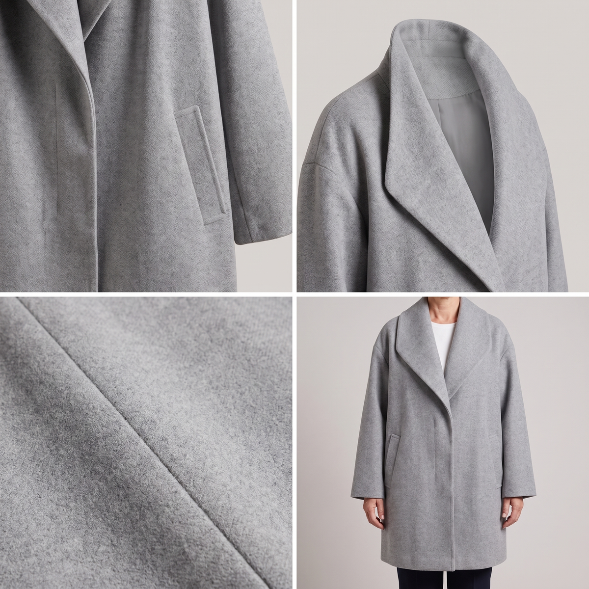 DRAPED LAPEL LONGLINE COAT