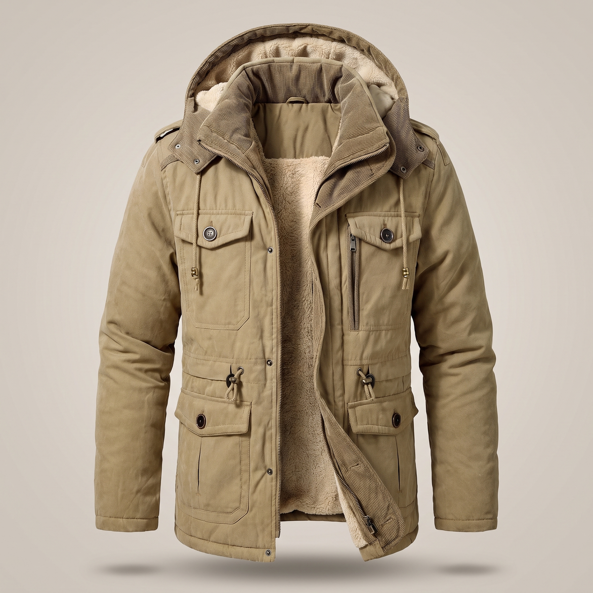 PRACTICAL HOODED WINTER COAT