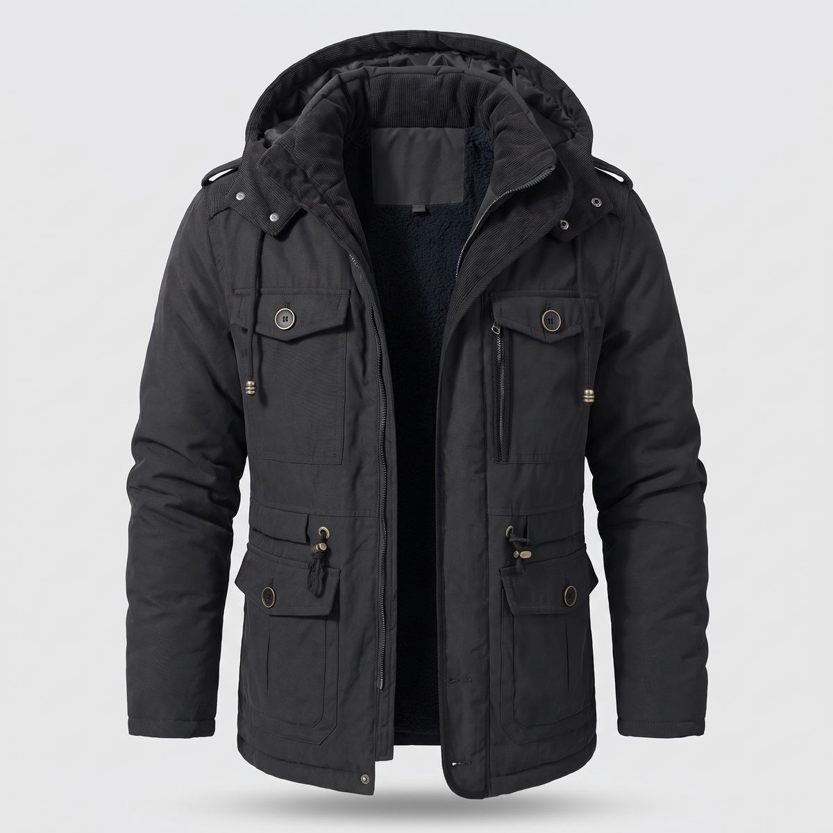 PRACTICAL HOODED WINTER COAT