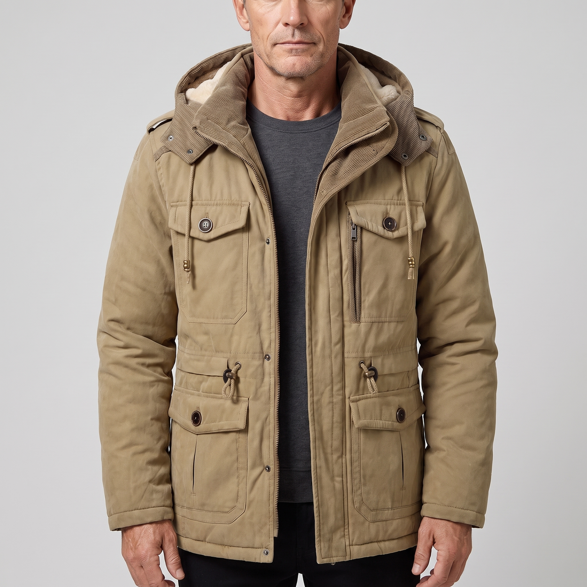 PRACTICAL HOODED WINTER COAT