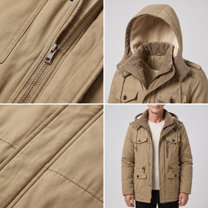 PRACTICAL HOODED WINTER COAT