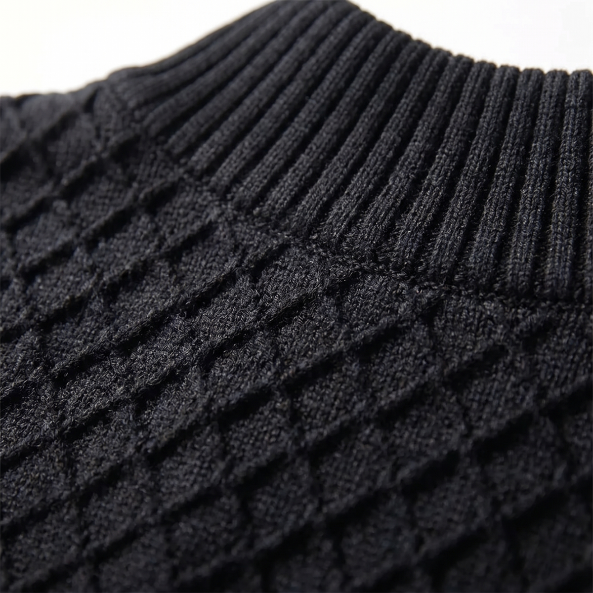 JACQUARD FUNNEL NECK JUMPER