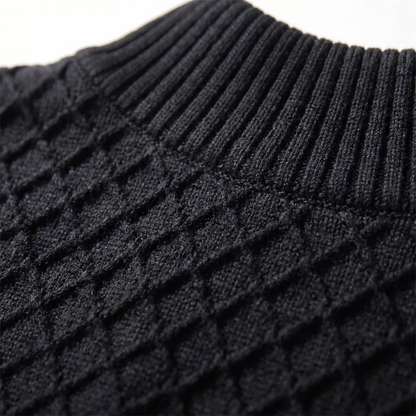 JACQUARD FUNNEL NECK JUMPER
